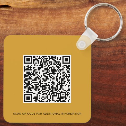 QR-Code für Geschäftssymbole und Mitarbeiter der U Schlüsselanhänger (Rückseite)