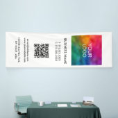 QR-Code für Geschäftssymbole - Vertikale Innenräum Banner (Messeveranstaltung)