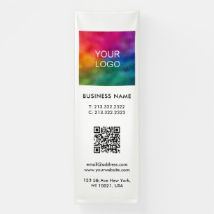 QR-Code für Geschäftssymbole - Vertikale Innenräum Banner