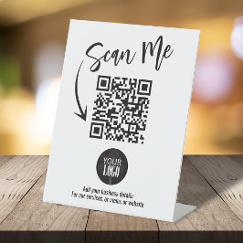 QR-Code für Geschäftstafeln Moderner Logo-Scan Me Sockelschild