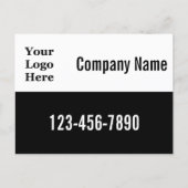 QR-Code für Geschäftsvorlagen und Ihr Logo hier Postkarte (Vorderseite)