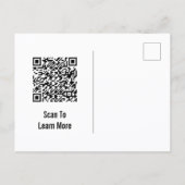 QR-Code für Geschäftsvorlagen und Ihr Logo hier Postkarte (Rückseite)
