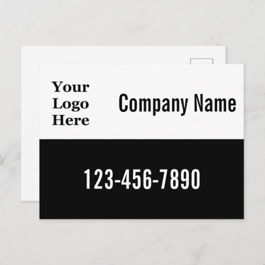 QR-Code für Geschäftsvorlagen und Ihr Logo hier Postkarte (Vorne/Hinten)