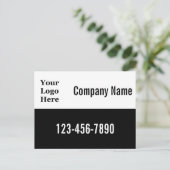 QR-Code für Geschäftsvorlagen und Ihr Logo hier Postkarte (Stehend Vorderseite)