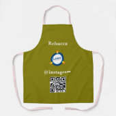 QR-Code für Geschäftszeichen | Blush Pink Employee Schürze (Vorderseite)