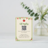 QR-Code für Geschenkeregister - Apple of Our Eye B Begleitkarte (Stehend Vorderseite)