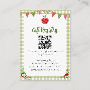 QR-Code für Geschenkeregister - Apple of Our Eye B Begleitkarte