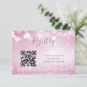 QR-Code für Geschenkregister | Babydusche Begleitkarte (Stehend Vorderseite)