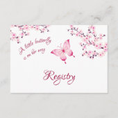 QR-Code für Geschenkregister | Butterfly-Baby-Dusc Begleitkarte (Vorderseite)