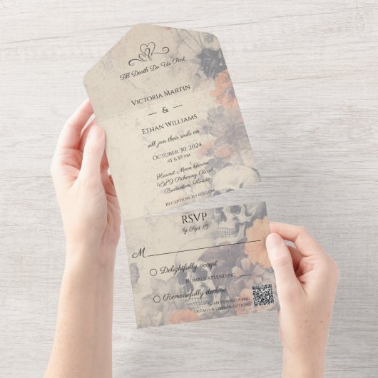 QR-Code für Ghoulish & Gothic All In One Einladung (Abreißen)