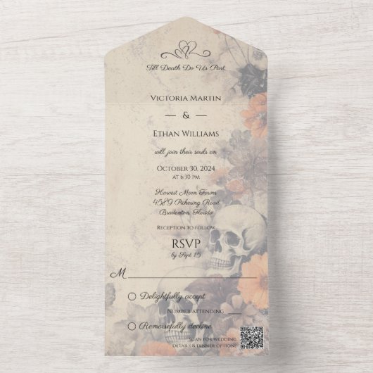 QR-Code für Ghoulish & Gothic All In One Einladung (Innen Boden)