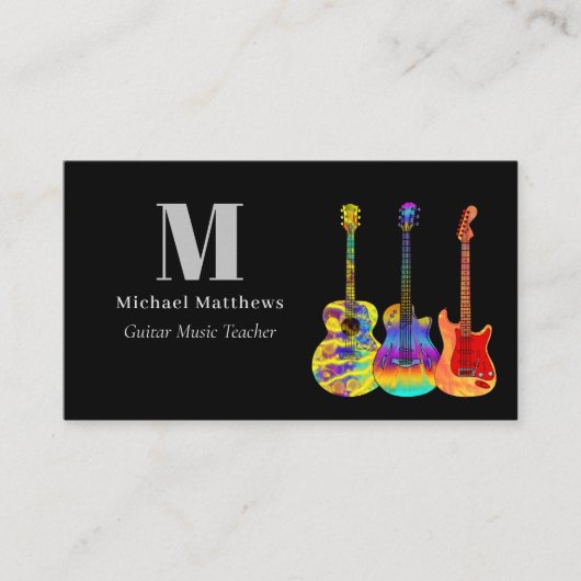 QR-Code für Gitarrenlehrer und für Social Media ma Visitenkarte (Vorderseite)