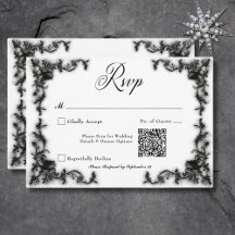 QR-Code für Gothic Black & White Filigree Herz
