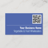 QR-Code für Großhändler von Obst und Gemüse Visitenkarte (Rückseite)