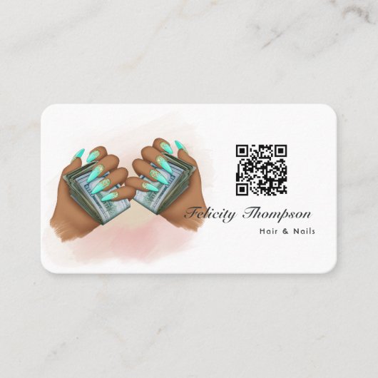 QR-Code für Haare und Nägel Visitenkarte (Vorderseite)