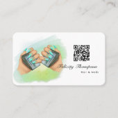 QR-Code für Haare und Nägel Visitenkarte (Vorderseite)