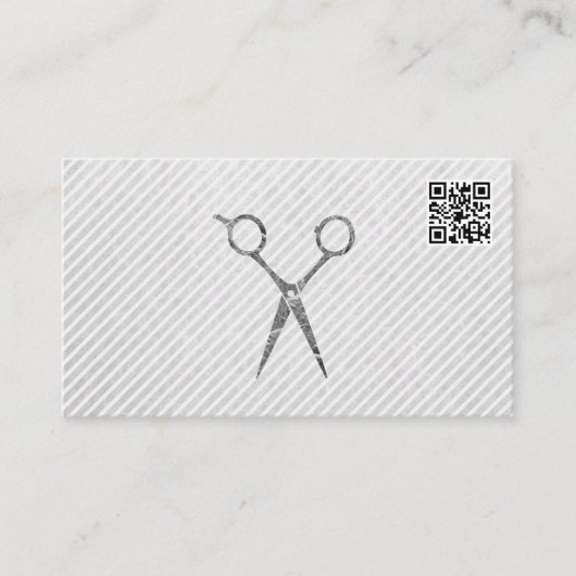 QR-Code für Haarstylle-Silberschere Terminkarte (Vorderseite)