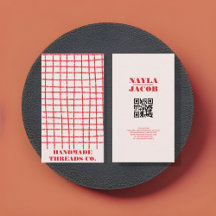 QR-Code für handgefertigte Karo in Rosa