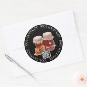 QR-Code für hausgemachte Honig Runder Aufkleber (Umschlag)