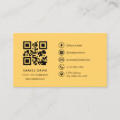 QR-Code für hellgelbe Berufliche Unternehmen Visitenkarte (Vorderseite)