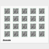 QR-Code für Hellminze Quadratischer Aufkleber (Blatt)