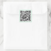 QR-Code für Hellminze Quadratischer Aufkleber (Tasche)