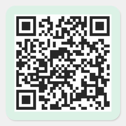 QR-Code für Hellminze Quadratischer Aufkleber (Vorderseite)