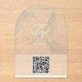 QR-Code für Hochzeiten Acryleinladungen (Vorderseite)