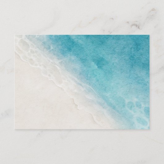 QR-Code für Hochzeiten am Blue Ocean Beach Details Begleitkarte (Rückseite)