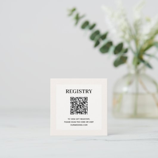 QR-Code für Hochzeiten Begleitkarte (Stehend Vorderseite)