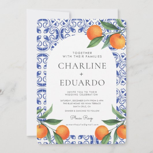 QR-Code für Hochzeiten im Mittelmeer Einladung (Vorderseite)