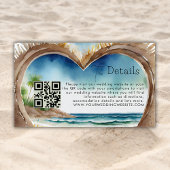 QR-Code für Hochzeiten im Sommer am Strand Begleitkarte