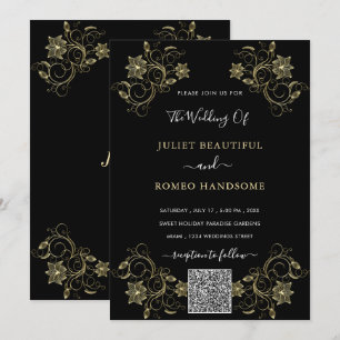 QR-Code für Hochzeiten in Schwarz und Gold
