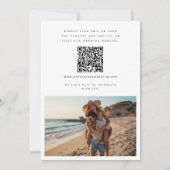 QR-Code für Hochzeiten Minimalistischer Zielort - Save The Date (Rückseite)