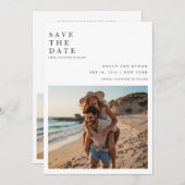 QR-Code für Hochzeiten Minimalistischer Zielort - Save The Date (Vorne/Hinten)