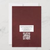 QR-Code für Hochzeiten mit Burgund und Seefeld Einladung (Rückseite)