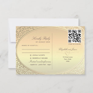 QR-Code für Hochzeiten mit zwei Funktionen RSVP Karte