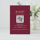 QR-Code für Hochzeiten RSVP Karte (Stehend Vorderseite)