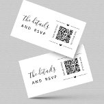QR-Code für Hochzeiten und Einsteckkarte für Detai Begleitkarte<br><div class="desc">Hochzeitliche QR Code UAWG und Details Card Beilage - Ein wunderbar moderner und minimalistischer Hintergrund,  um Ihre UAWG- und Hochzeitsdetails zu kommunizieren. Durch das Einfügen Ihres QR Codes wird der Prozess für Ihre Gäste noch einfacher.</div>
