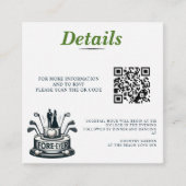QR Code für Hochzeiten von Golf Couple Begleitkarte (Vorderseite)
