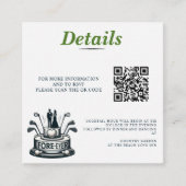 QR Code für Hochzeiten von Golf Couple Begleitkarte (Vorderseite)