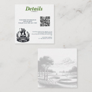 QR Code für Hochzeiten von Golf Couple Begleitkarte