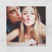 QR-Code für Hochzeiten von Navy Blue und Burgund F Begleitkarte (Rückseite)