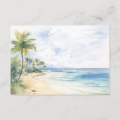 QR-Code für Hochzeiten von Strand und Palmen Begleitkarte (Rückseite)