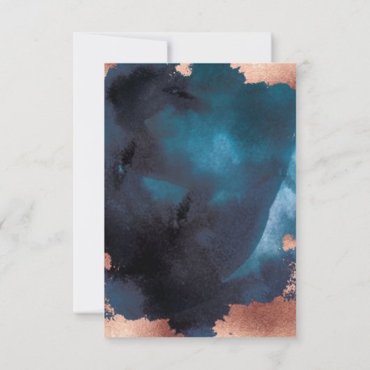 QR-Code für Hochzeiten von weißem Rosenholz RSVP Karte (Rückseite)