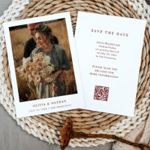 QR-Code für Hochzeiten von weißem und dunklem Foto