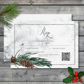 QR-Code für Hochzeiten von Winterkranz und Roten K RSVP Karte