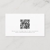 QR-Code für Hochzeitfotografen mit benutzerdefinie Visitenkarte (Rückseite)