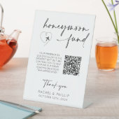 QR-Code für Hochzeitsempfehlung für Honeymoon Fund Sockelschild (In Situ)