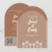 QR-Code für Hochzeitsfeiern Einladung (Vorne/Hinten)